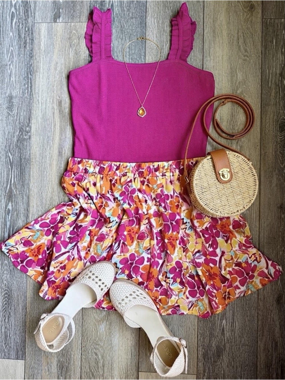 KORI Women’s Floral Skort Skirt — NWOT